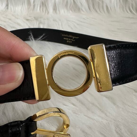 Salvatore Ferragamo‎ Black Leather Belt main image 4